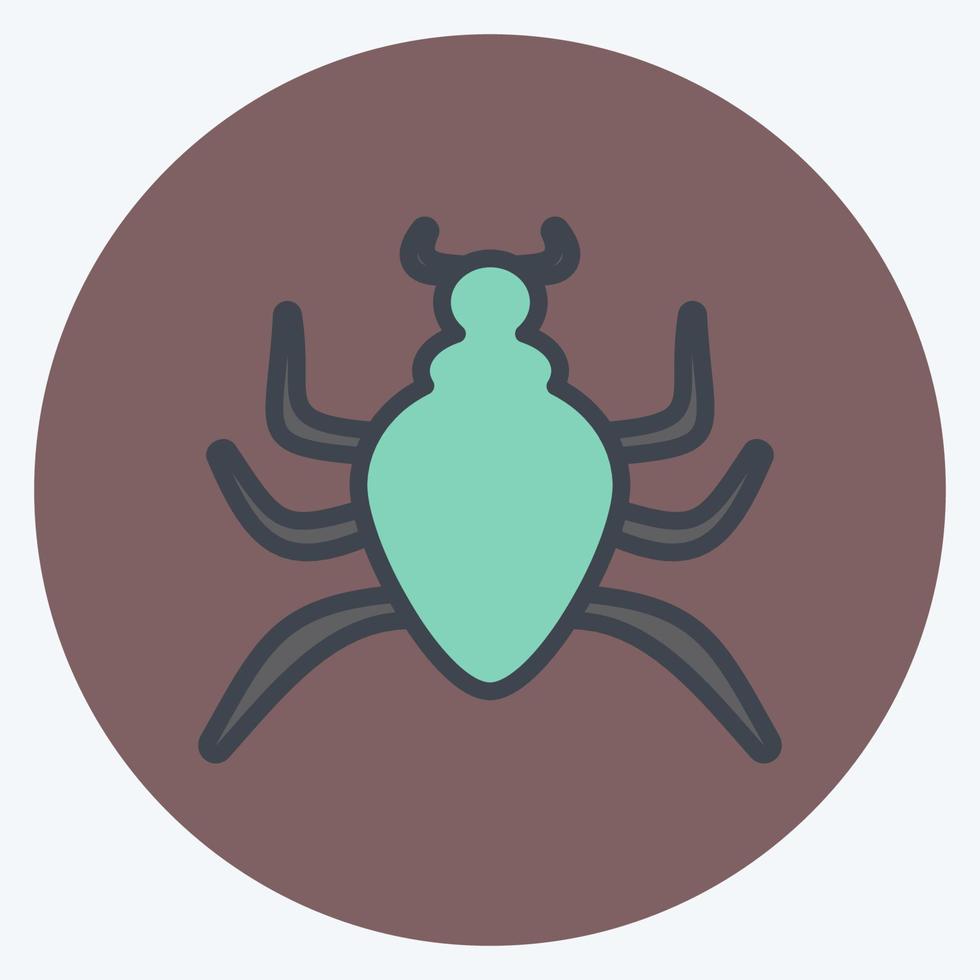 Icon Spider Insect. suitable for Animal symbol. color mate style. simple design editable. design template vector. simple symbol illustration vector