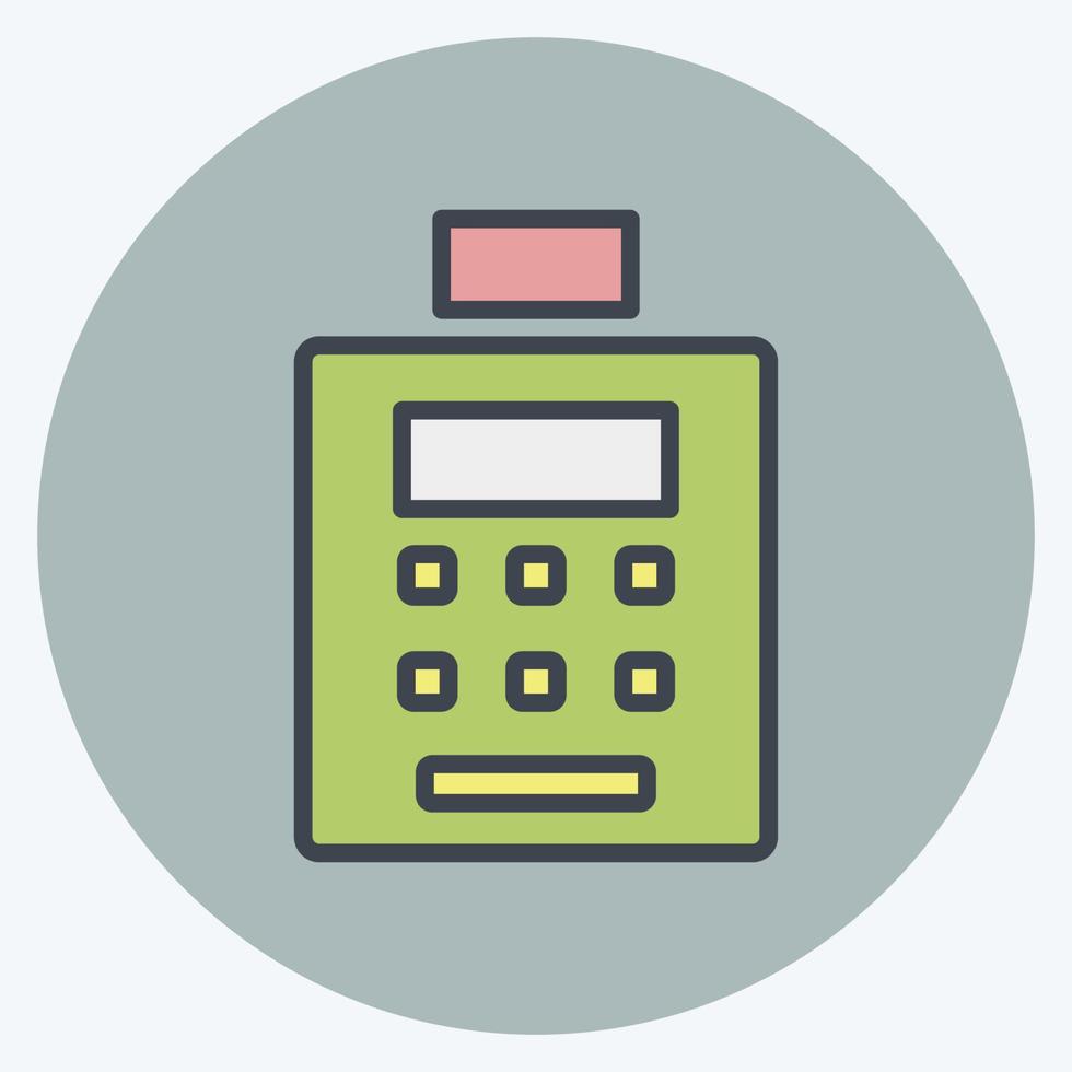Icon ATM Service. suitable for Education symbol. color mate style. simple design editable. design template vector. simple symbol illustration vector
