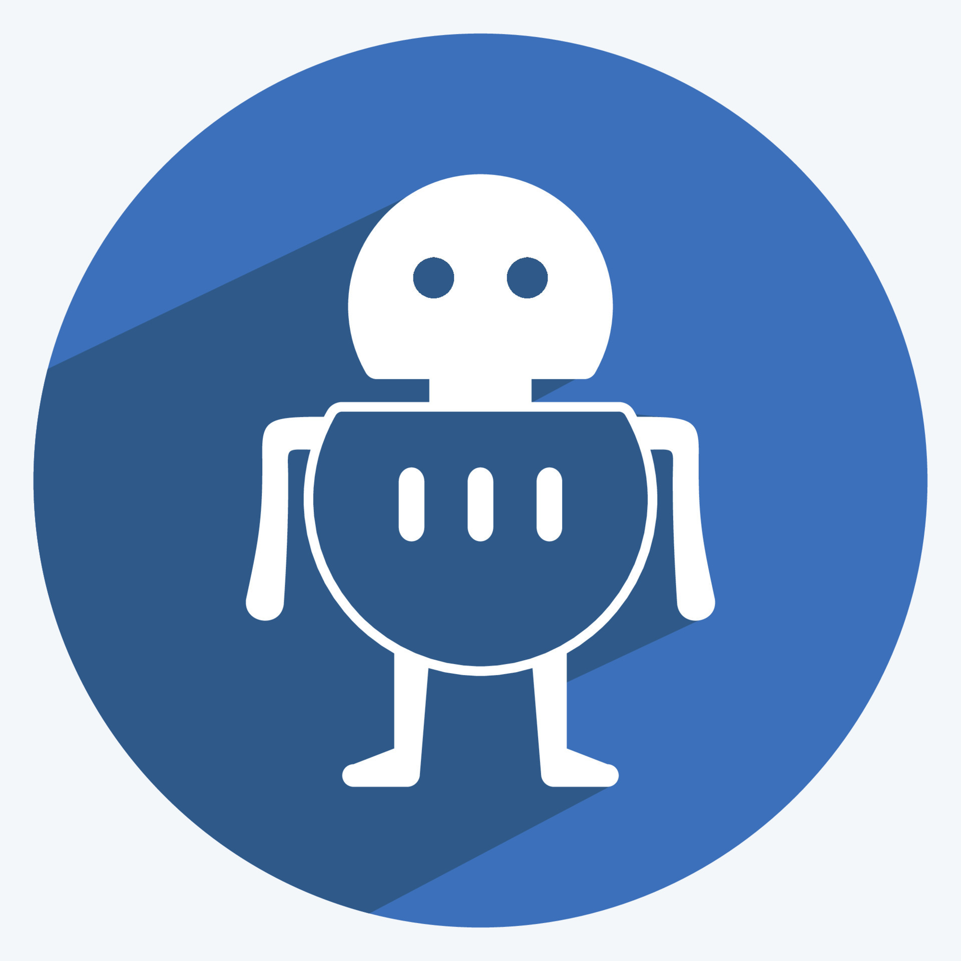 Icon Robot. suitable for Programming symbol. long shadow style. simple ...