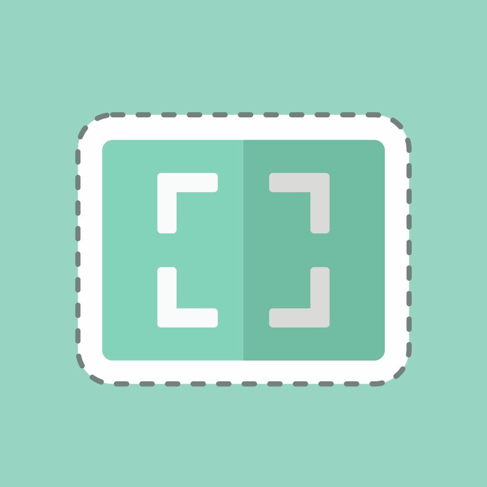 Sticker line cut Aspect Ratio. suitable for Infographics symbol. simple design editable. design template vector. simple symbol illustration vector