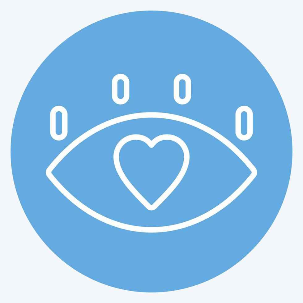 Icon Meaning. suitable for Community symbol. blue eyes style. simple design editable. design template vector. simple symbol illustration vector