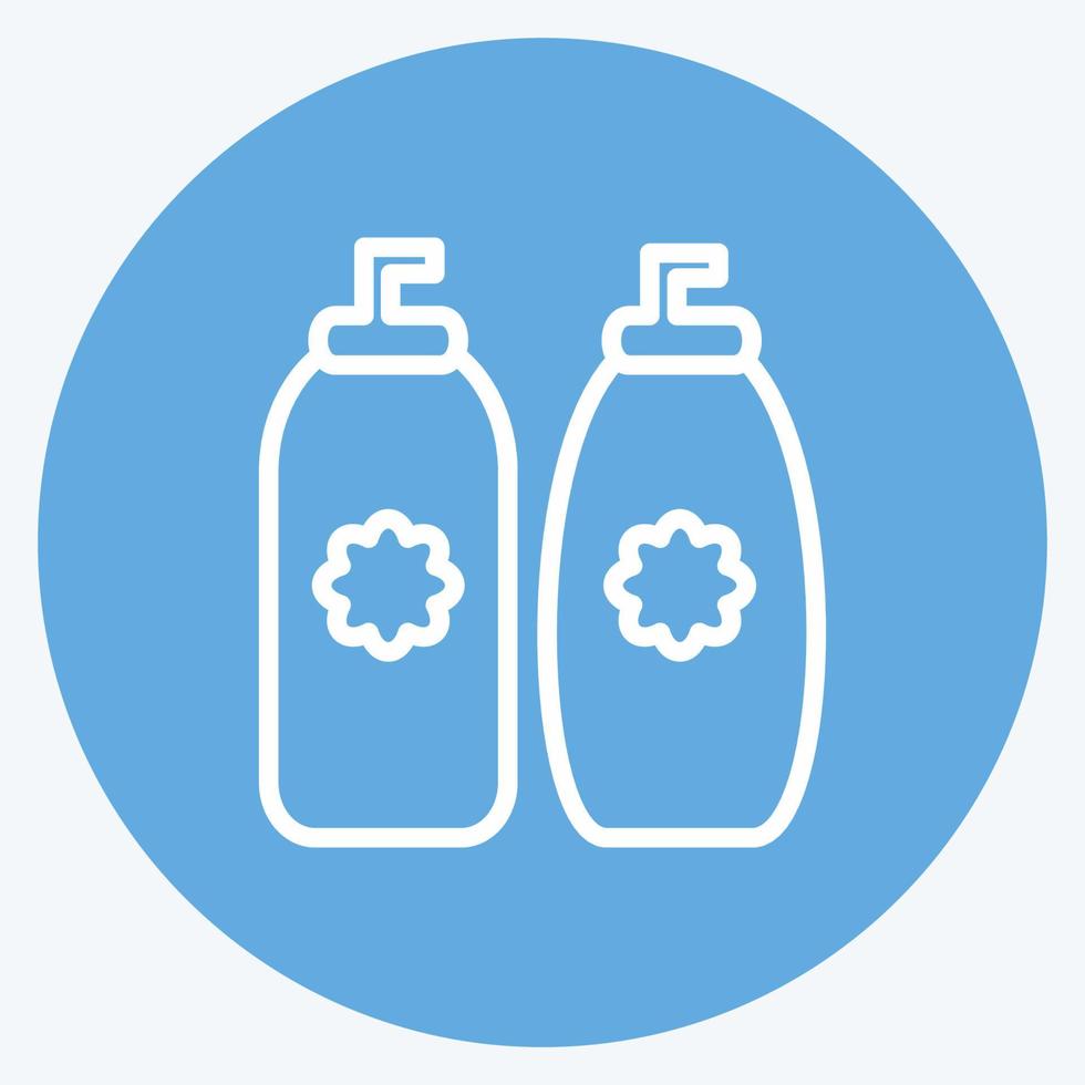 Icon Perfume Bottles. suitable for Spa symbol. blue eyes style. simple design editable. design template vector. simple symbol illustration vector