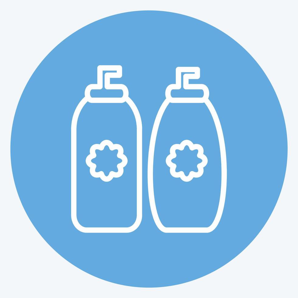 Icon Perfume Bottles. suitable for Spa symbol. blue eyes style. simple design editable. design template vector. simple symbol illustration vector