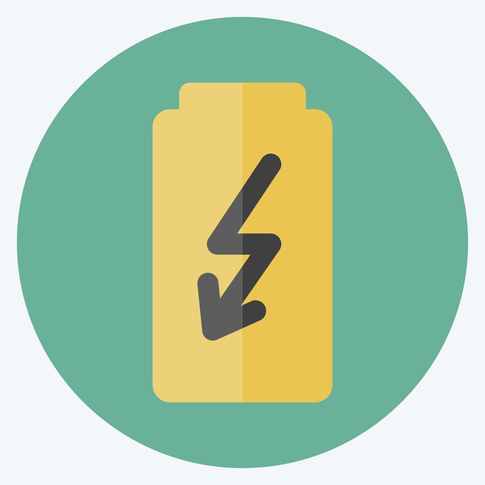 Icon Power saving. suitable for Mobile Apps symbol. flat style. simple design editable. design template vector. simple symbol illustration vector