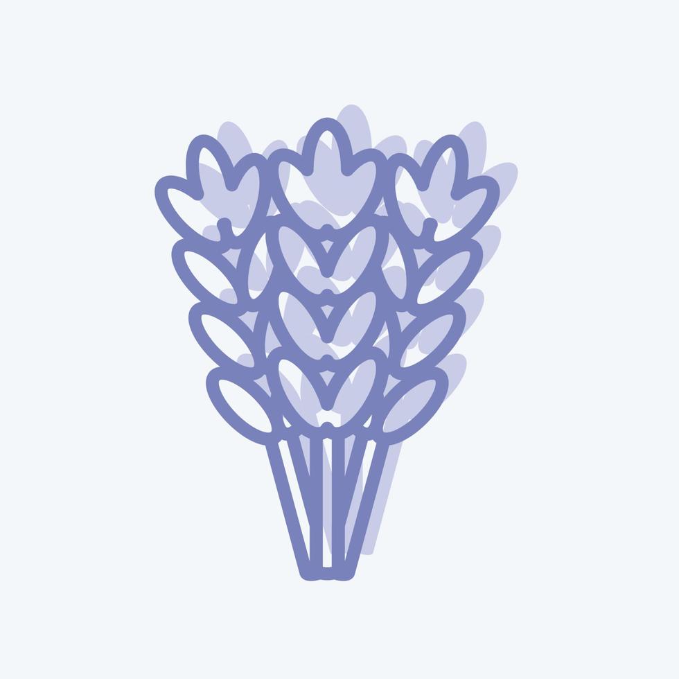 Icon Wheat. suitable for Garden symbol. two tone style. simple design editable. design template vector. simple symbol illustration vector