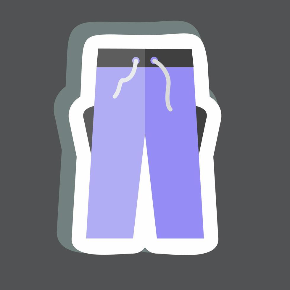 Sticker Trousers. suitable for men accessories symbol. simple design editable. design template vector. simple symbol illustration vector