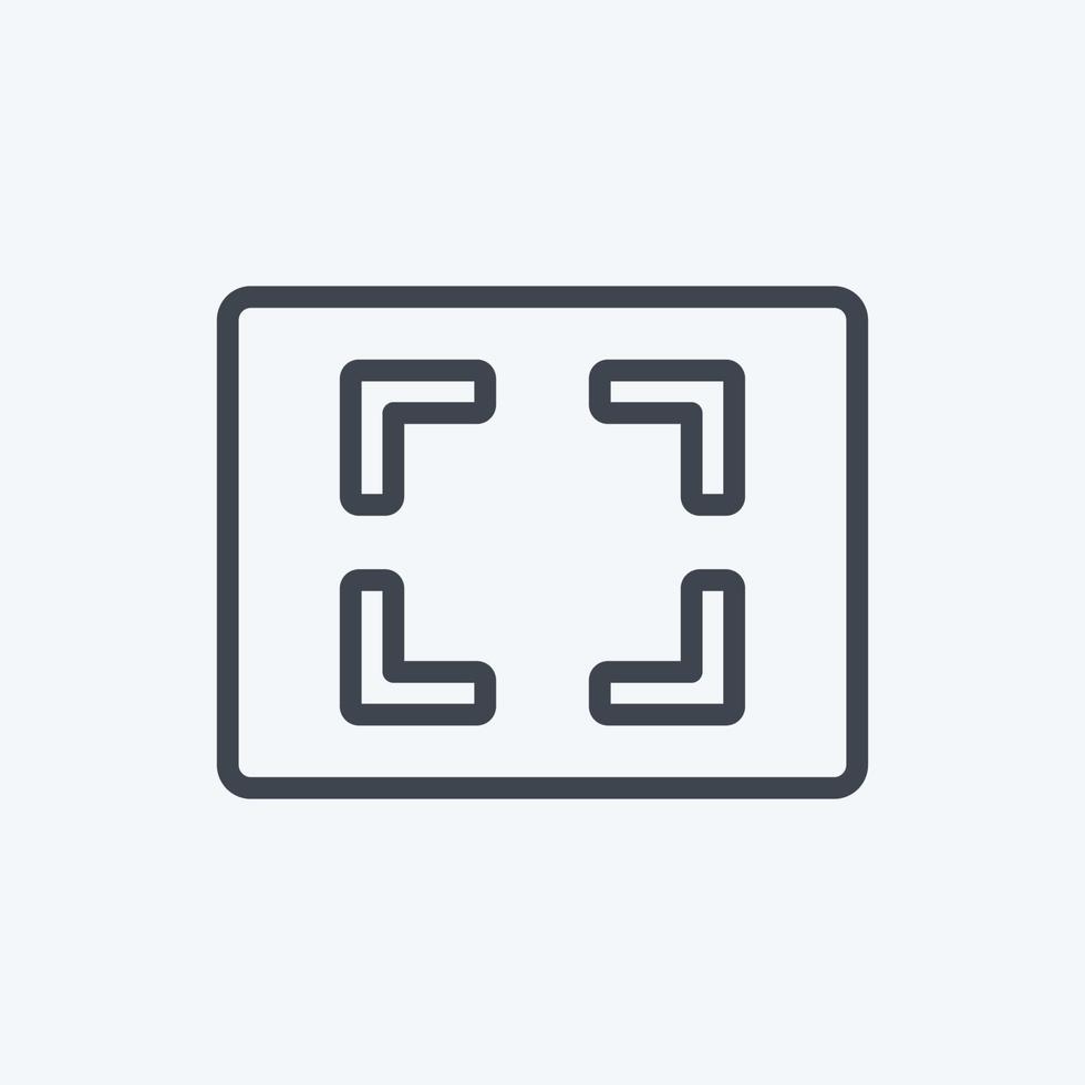 Icon Aspect Ratio. suitable for Infographics symbol. line style. simple design editable. design template vector. simple symbol illustration vector