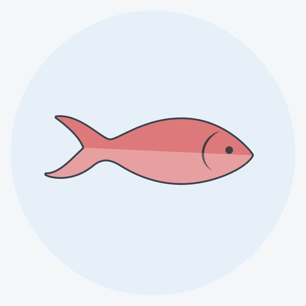 Icon Fish. suitable for animal symbol. flat style. simple design editable. design template vector. simple symbol illustration vector