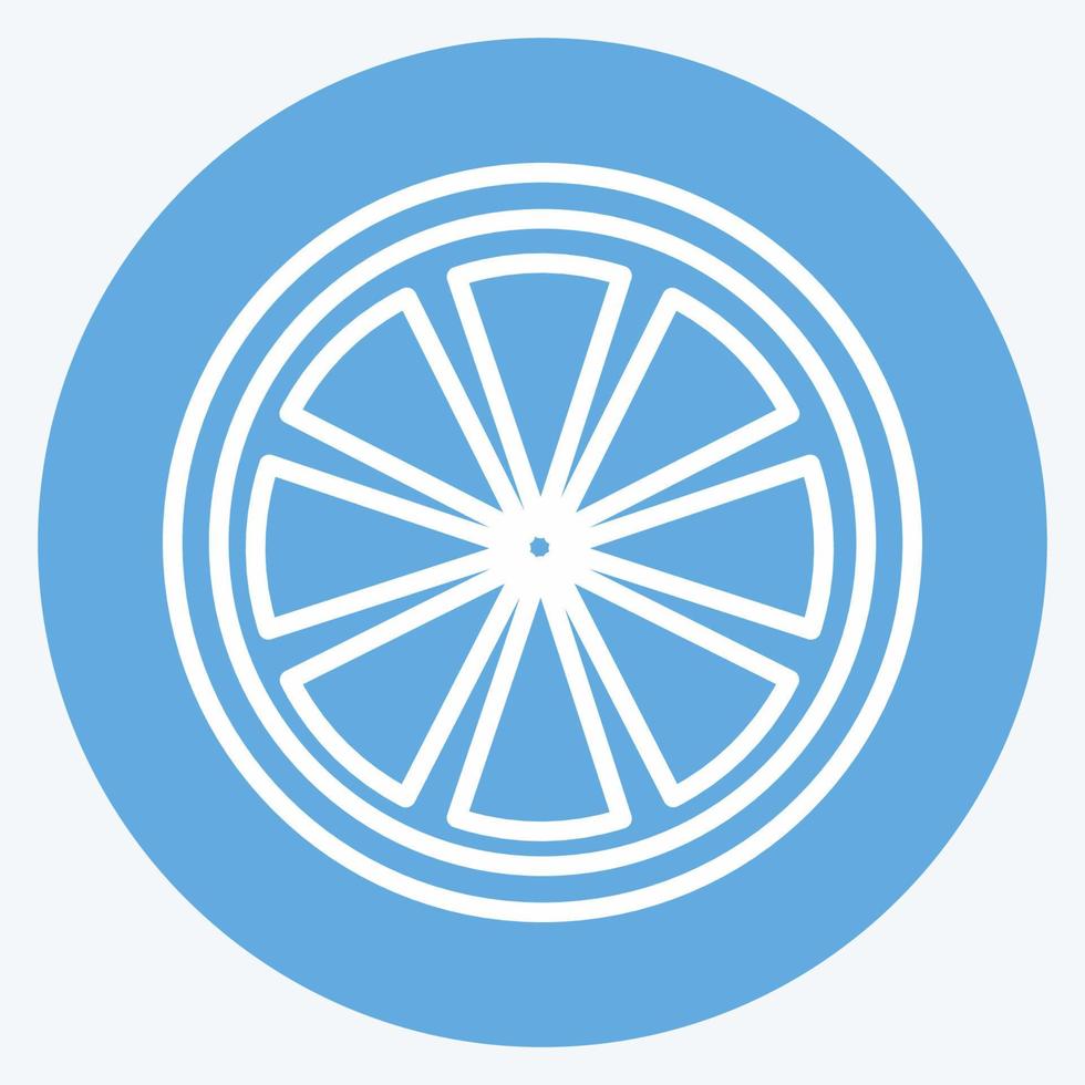 Icon Orange. suitable for Fruits and Vegetables symbol. blue eyes style. simple design editable. design template vector