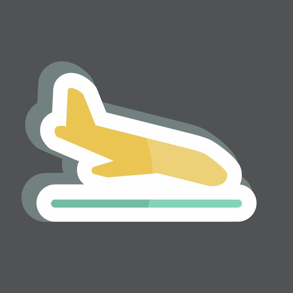 Sticker Flight Land. suitable for Infographics symbol. simple design editable. design template vector. simple symbol illustration vector