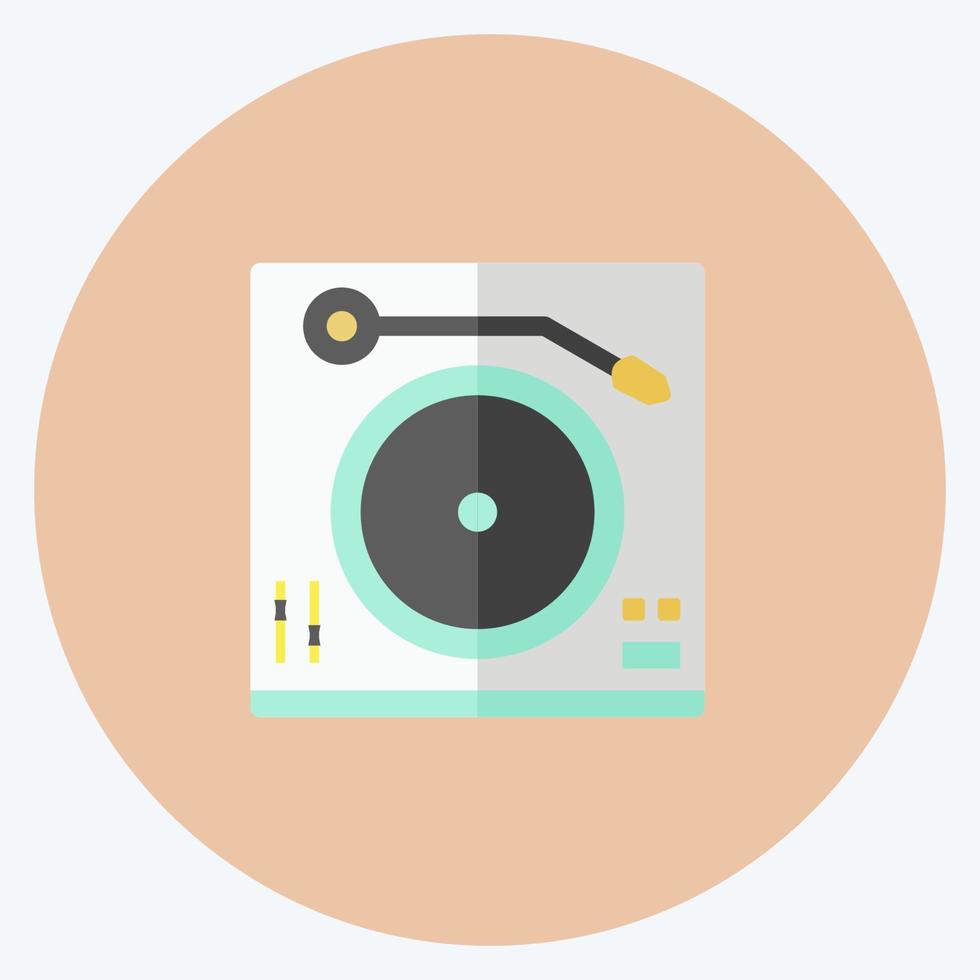 Icon Turntable. suitable for Home symbol. flat style. simple design editable. design template vector. simple symbol illustration vector