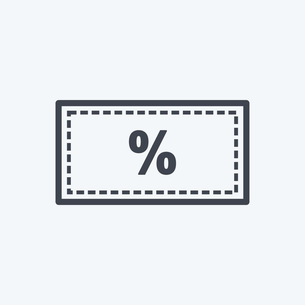 Icon Discount. suitable for digital web symbol. line style. simple design editable. design template vector. simple symbol illustration vector
