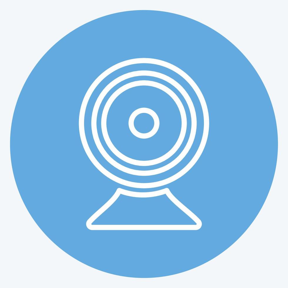 Icon Video Communication. suitable for IT Services symbol. blue eyes style. simple design editable. design template vector. simple symbol illustration vector