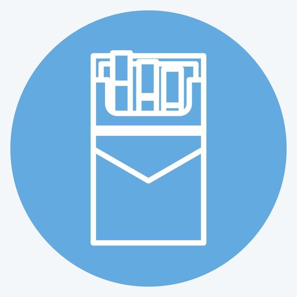 Icon Cigarette Pack. suitable for men accessories symbol. blue eyes style. simple design editable. design template vector. simple symbol illustration vector