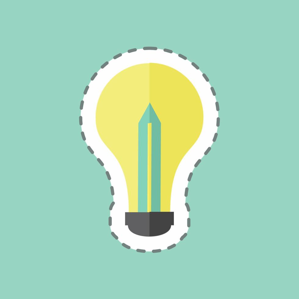 Sticker line cut Creative Process. suitable for digital web symbol. simple design editable. design template vector. simple symbol illustration vector