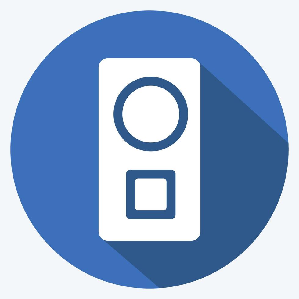 Icon Speaker. suitable for party symbol. long shadow style. simple design editable. design template vector. simple symbol illustration vector