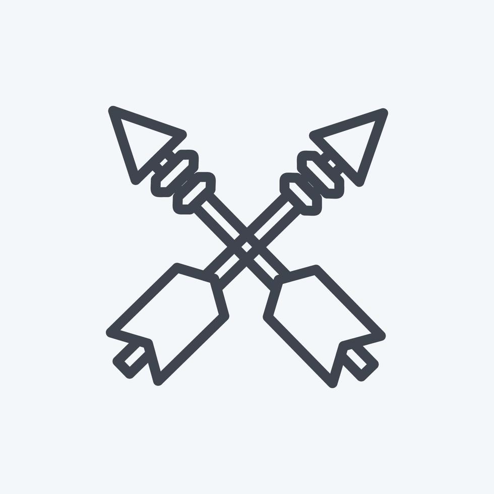 Icon Arrows. suitable for Wild West symbol. line style. simple design editable. design template vector. simple symbol illustration vector
