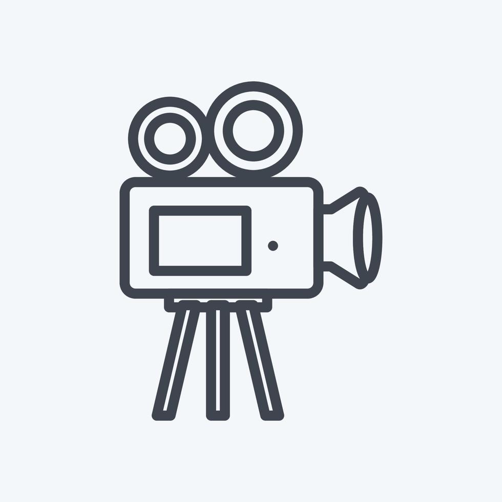 Icon Video Camera. suitable for Wedding symbol. line style. simple design editable. design template vector. simple symbol illustration vector