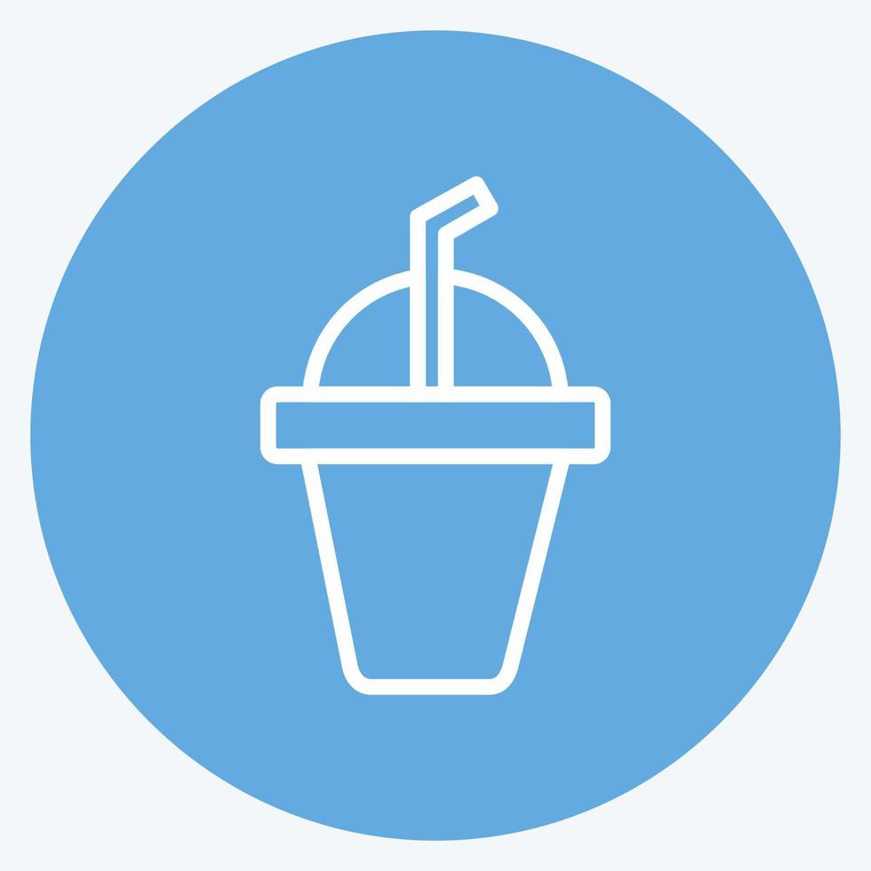 Icon Frozen Frappe. suitable for Drink symbol. blue eyes style. simple design editable. design template vector. simple symbol illustration vector