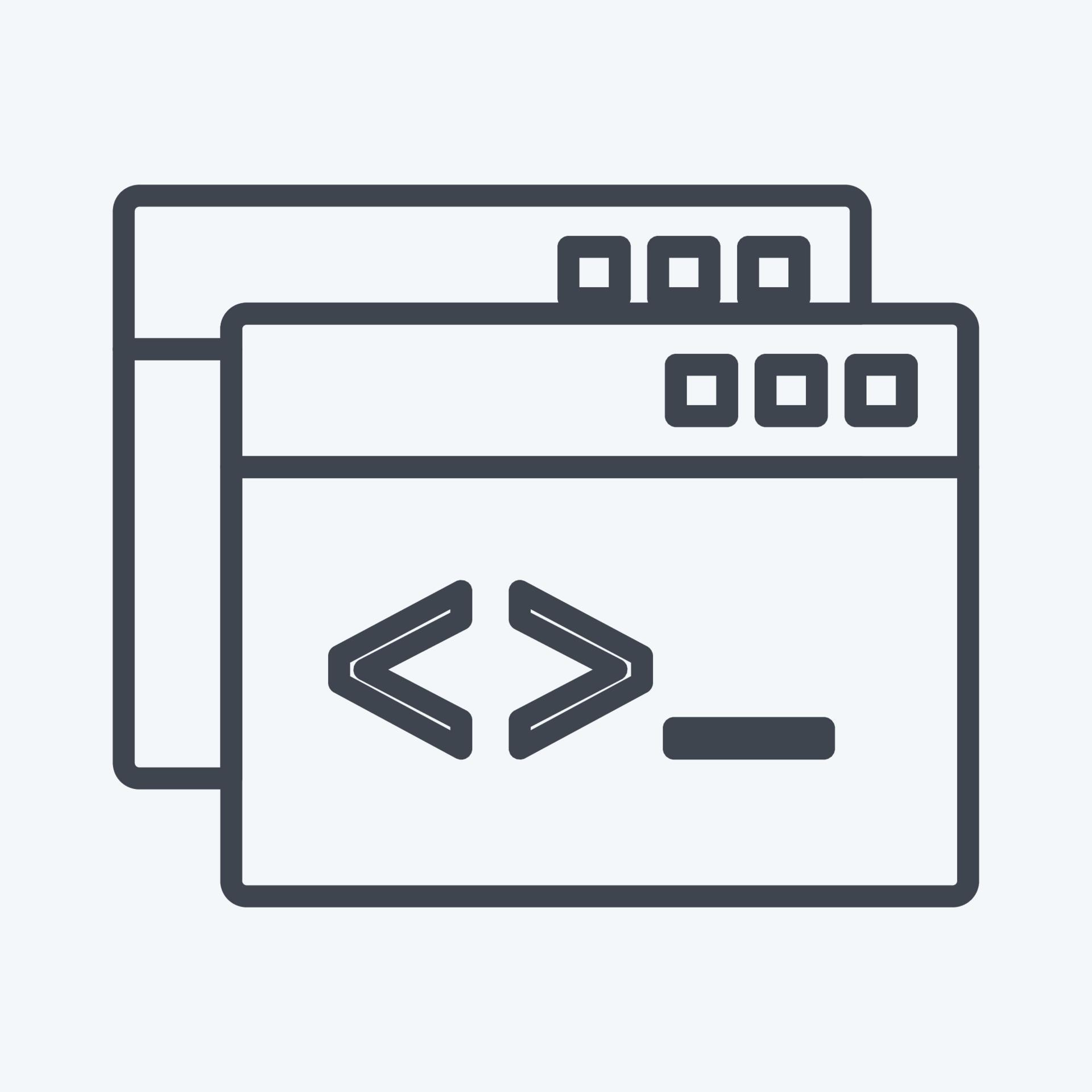 Icon Custom Coding. suitable for Programming symbol. line style. simple ...