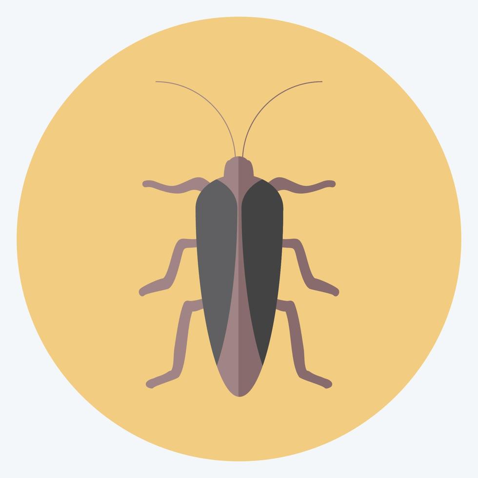 Icon Cockroach. suitable for Animal symbol. flat style. simple design editable. design template vector. simple symbol illustration vector