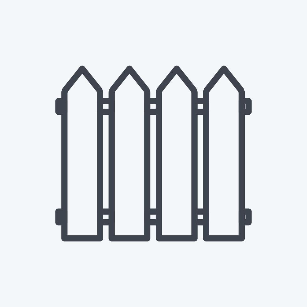Icon Fence. suitable for Spring symbol. line style. simple design editable. design template vector. simple symbol illustration vector