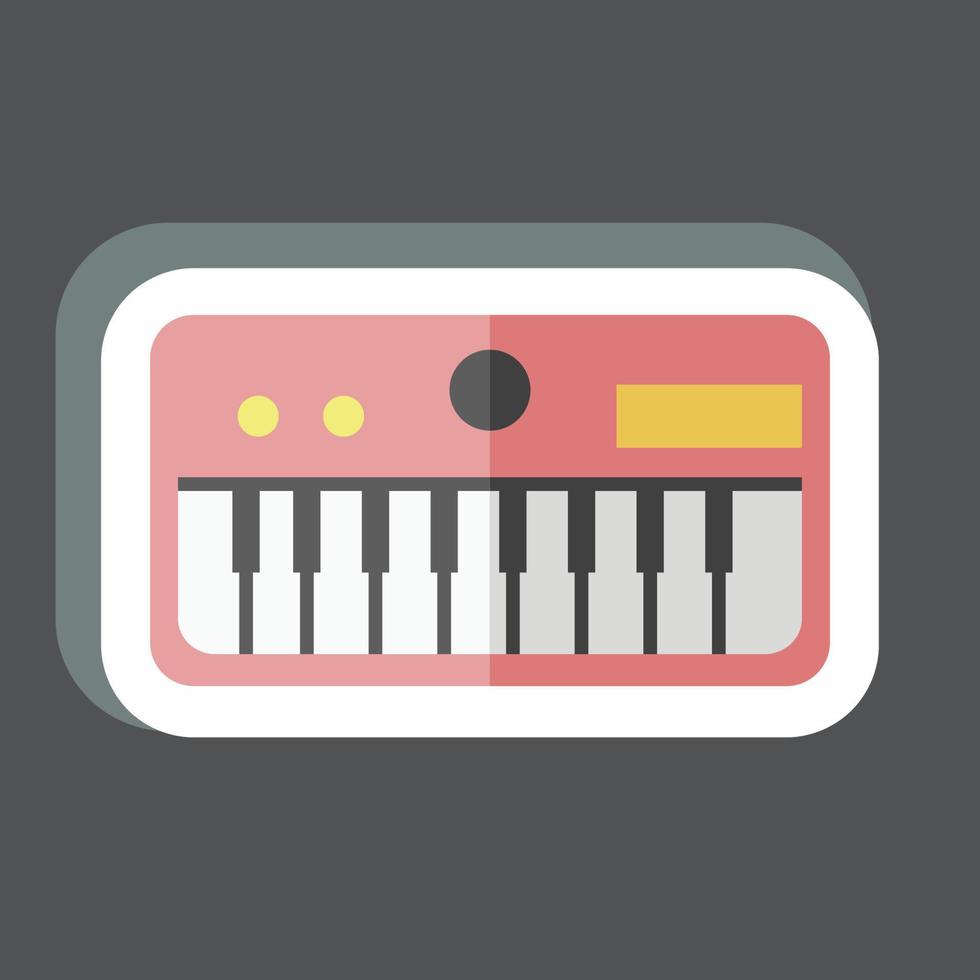 teclado adhesivo. adecuado para el símbolo de la música. estilo compañero de color. diseño simple editable. vector de plantilla de diseño. ilustración de símbolo simple