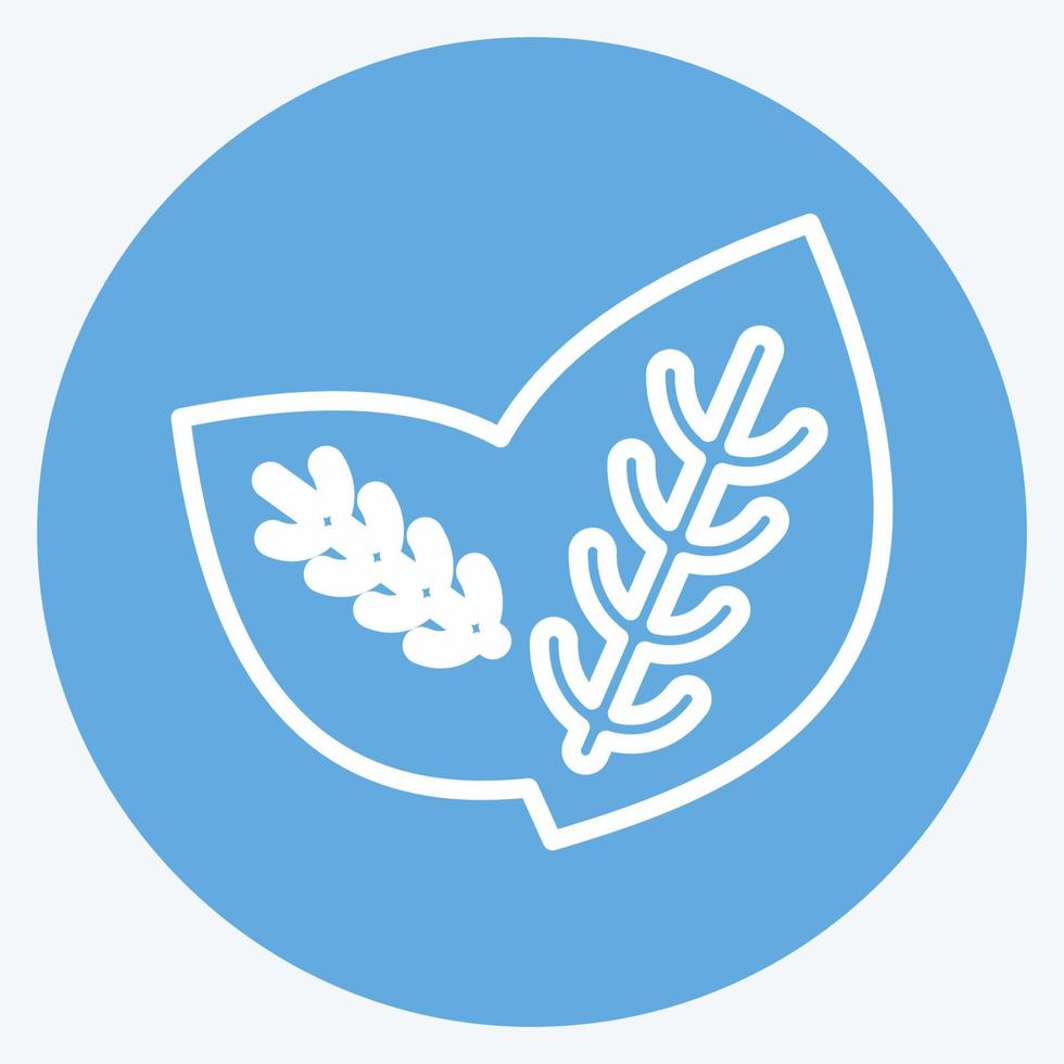 Icon Spearmint. suitable for Fruits and Vegetables symbol. blue eyes style. simple design editable. design template vector