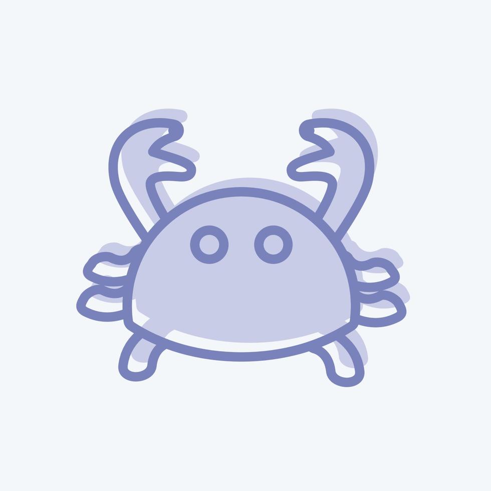 Icon Crab. suitable for Sea symbol. two tone style. simple design editable. design template vector. simple symbol illustration vector