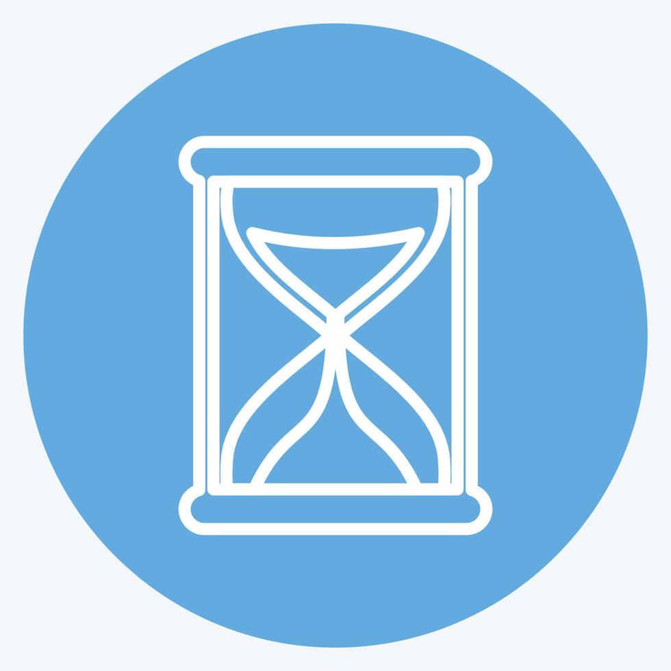 icono de reloj de arena. adecuado para el símbolo de la interfaz web. estilo de ojos azules. diseño simple editable. vector de plantilla de diseño. ilustración de símbolo simple