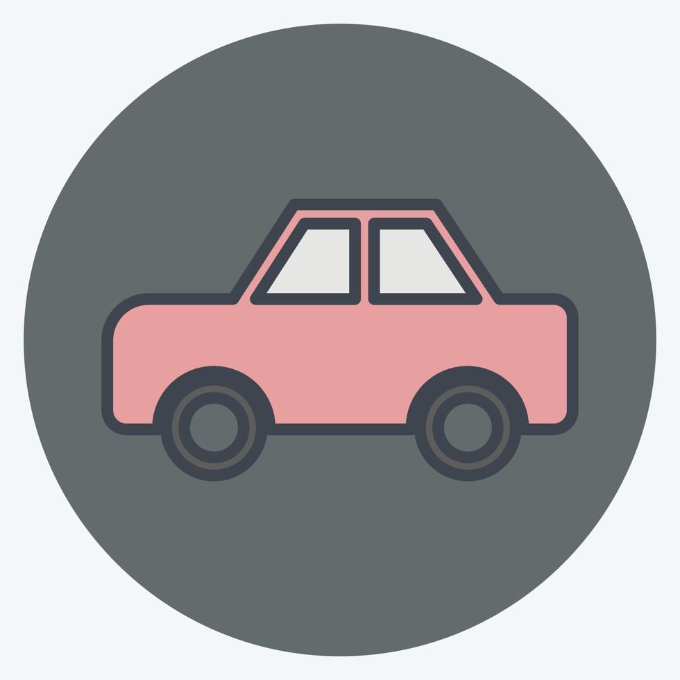 icono de coche de juguete 2. adecuado para símbolo de juguete. estilo compañero de color. diseño simple editable. vector de plantilla de diseño. ilustración de símbolo simple