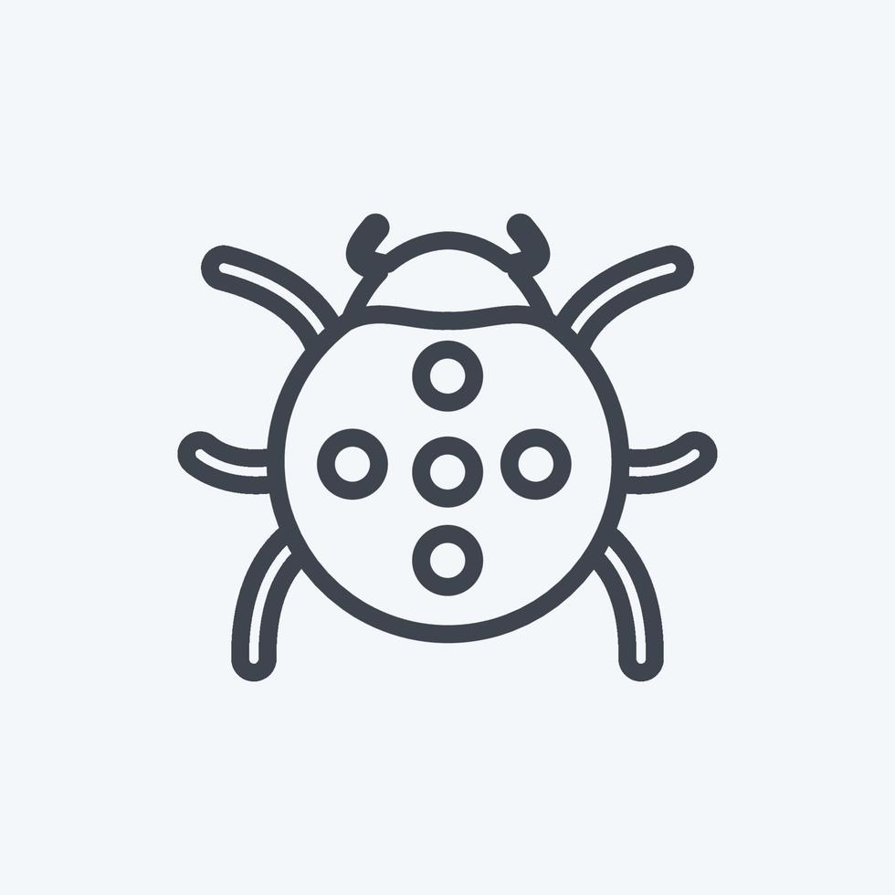 Icon Bug. suitable for Spring symbol. line style. simple design editable. design template vector. simple symbol illustration vector