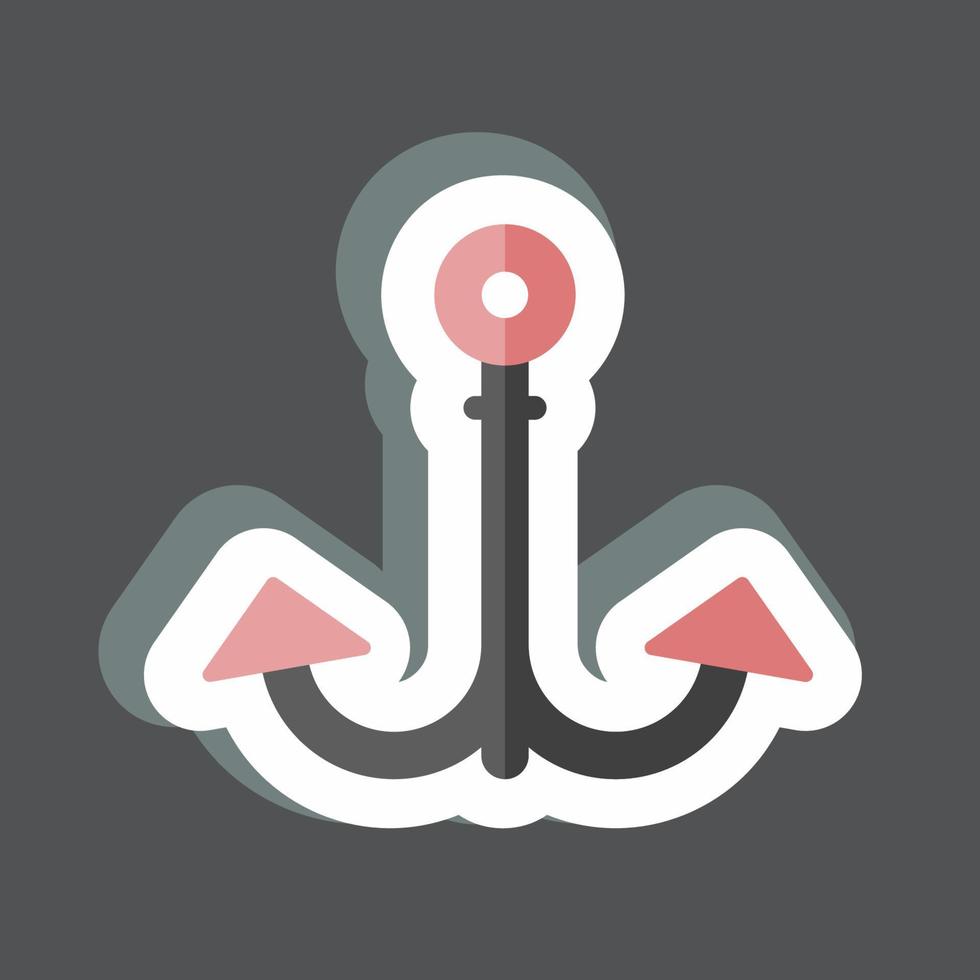 Sticker Anchor 1. suitable for Sea symbol. simple design editable. design template vector. simple symbol illustration vector