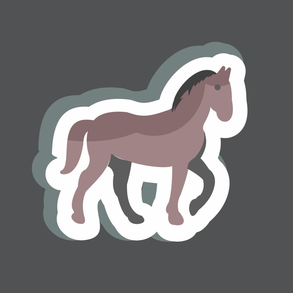 Sticker Horse. suitable for animal symbol. simple design editable. design template vector. simple symbol illustration vector