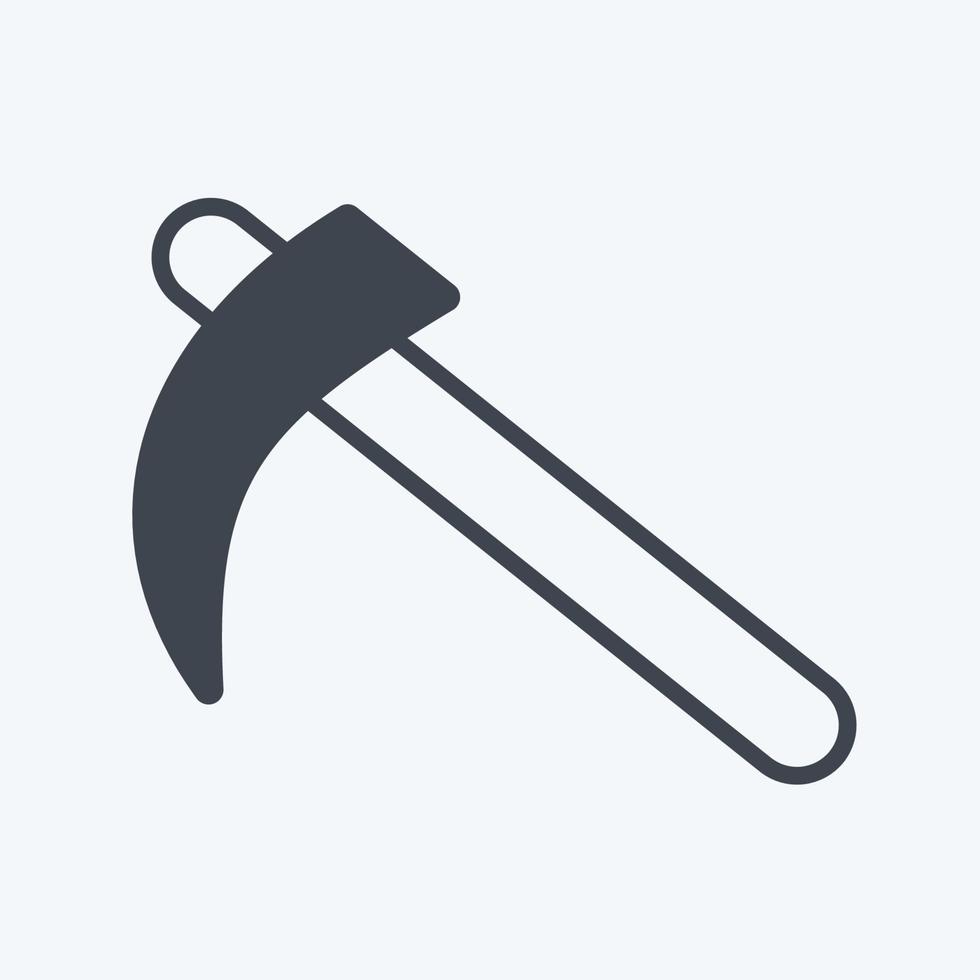 Icon Scythe. suitable for Garden symbol. glyph style. simple design editable. design template vector. simple symbol illustration vector