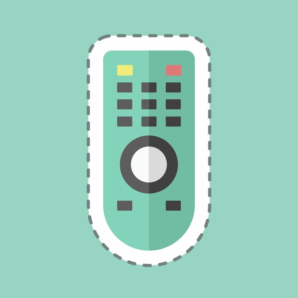 Sticker line cut Remote. suitable for Home symbol. simple design editable. design template vector. simple symbol illustration vector