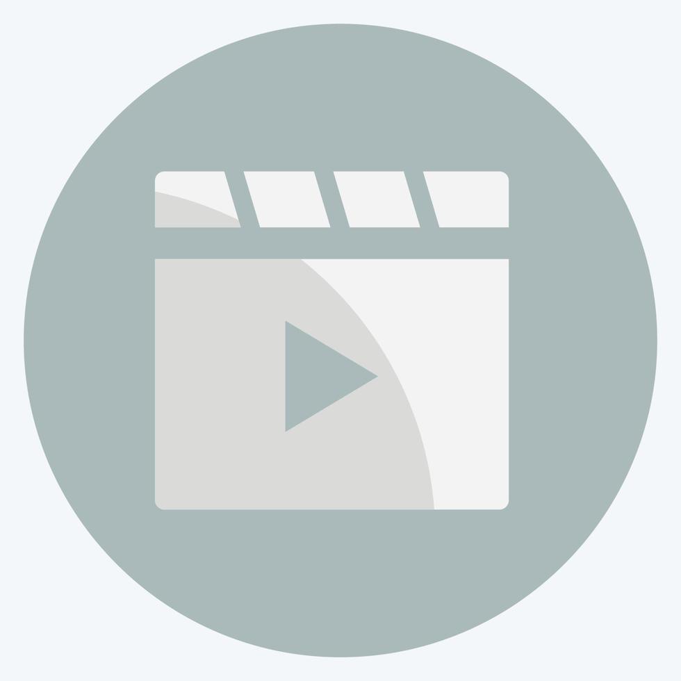 Icon Videos. suitable for Mobile Apps symbol. flat style. simple design editable. design template vector. simple symbol illustration vector