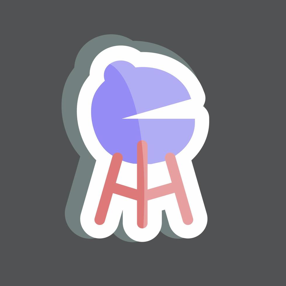 Sticker Barbecue. suitable for Spring symbol. simple design editable. design template vector. simple symbol illustration vector