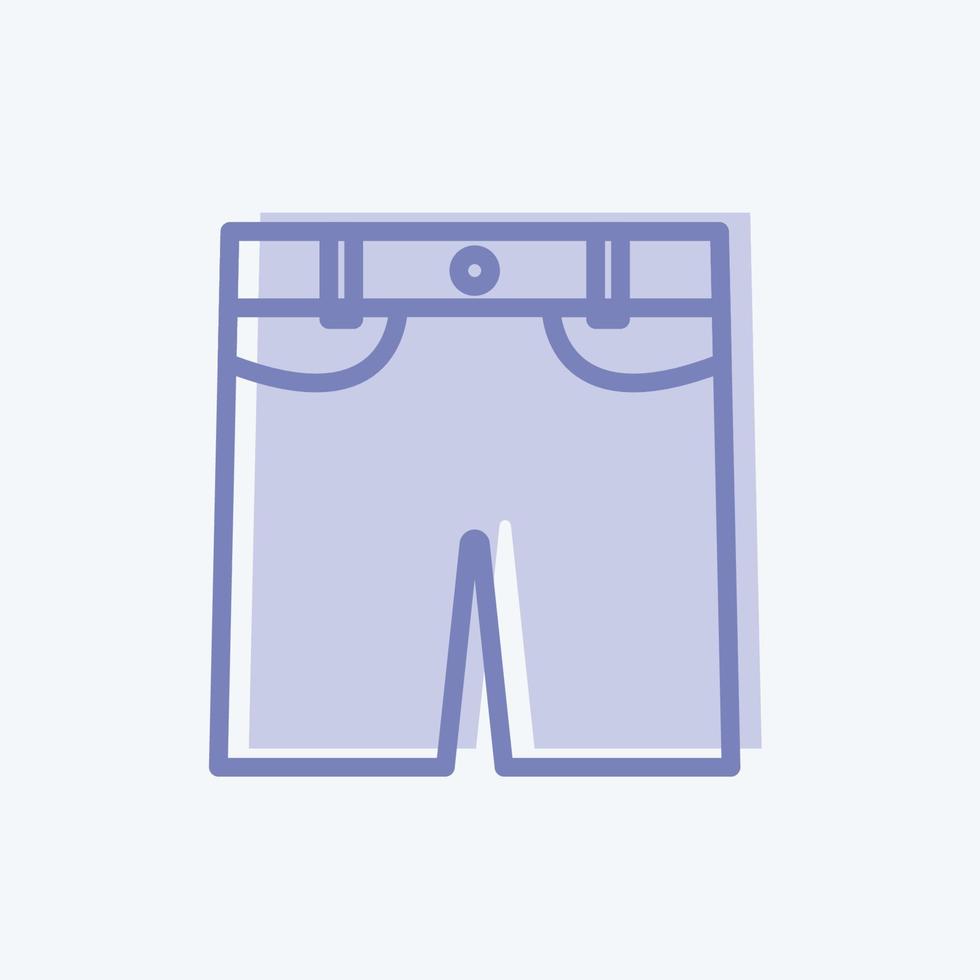 Icon Shorts. suitable for men accessories symbol. two tone style. simple design editable. design template vector. simple symbol illustration vector