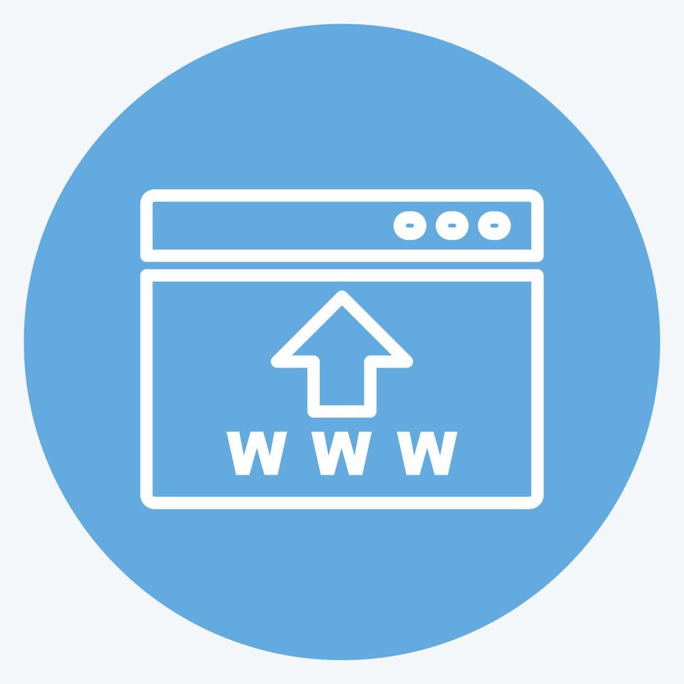 Icon SEO. suitable for IT Services symbol. blue eyes style. simple design editable. design template vector. simple symbol illustration vector