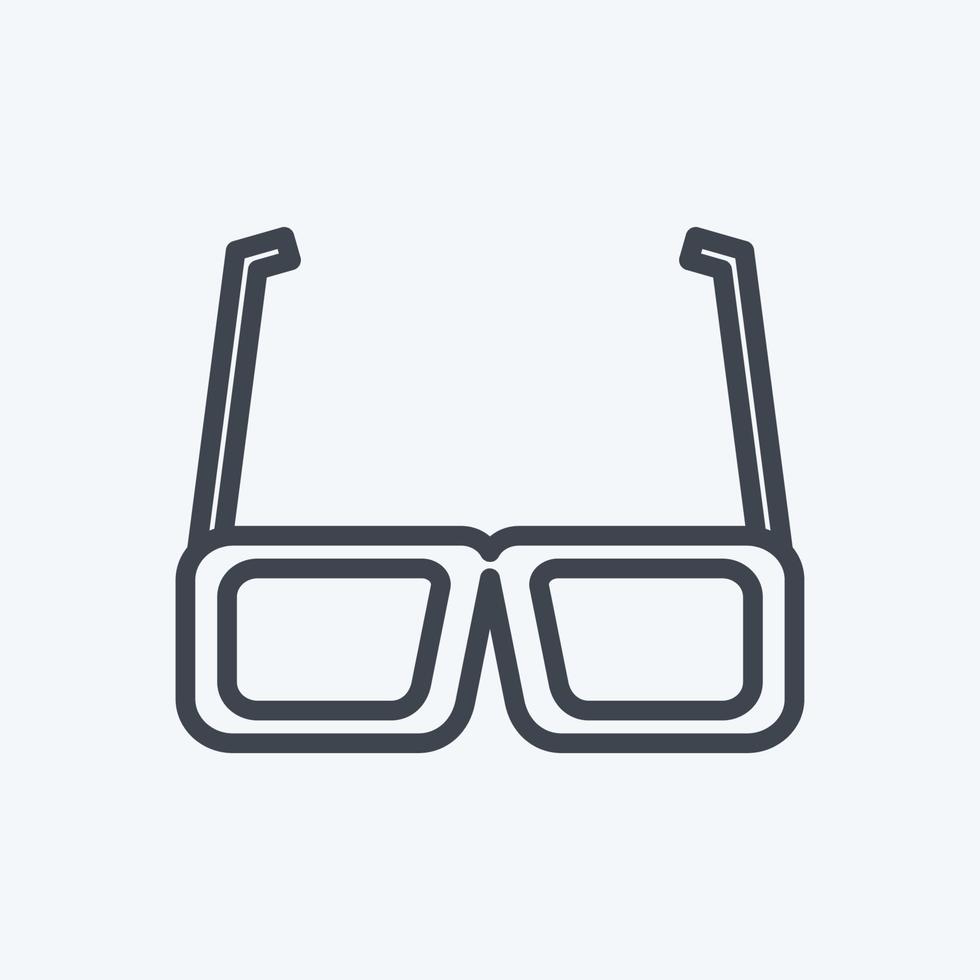 Icon Glasses. suitable for party symbol. line style. simple design editable. design template vector. simple symbol illustration vector