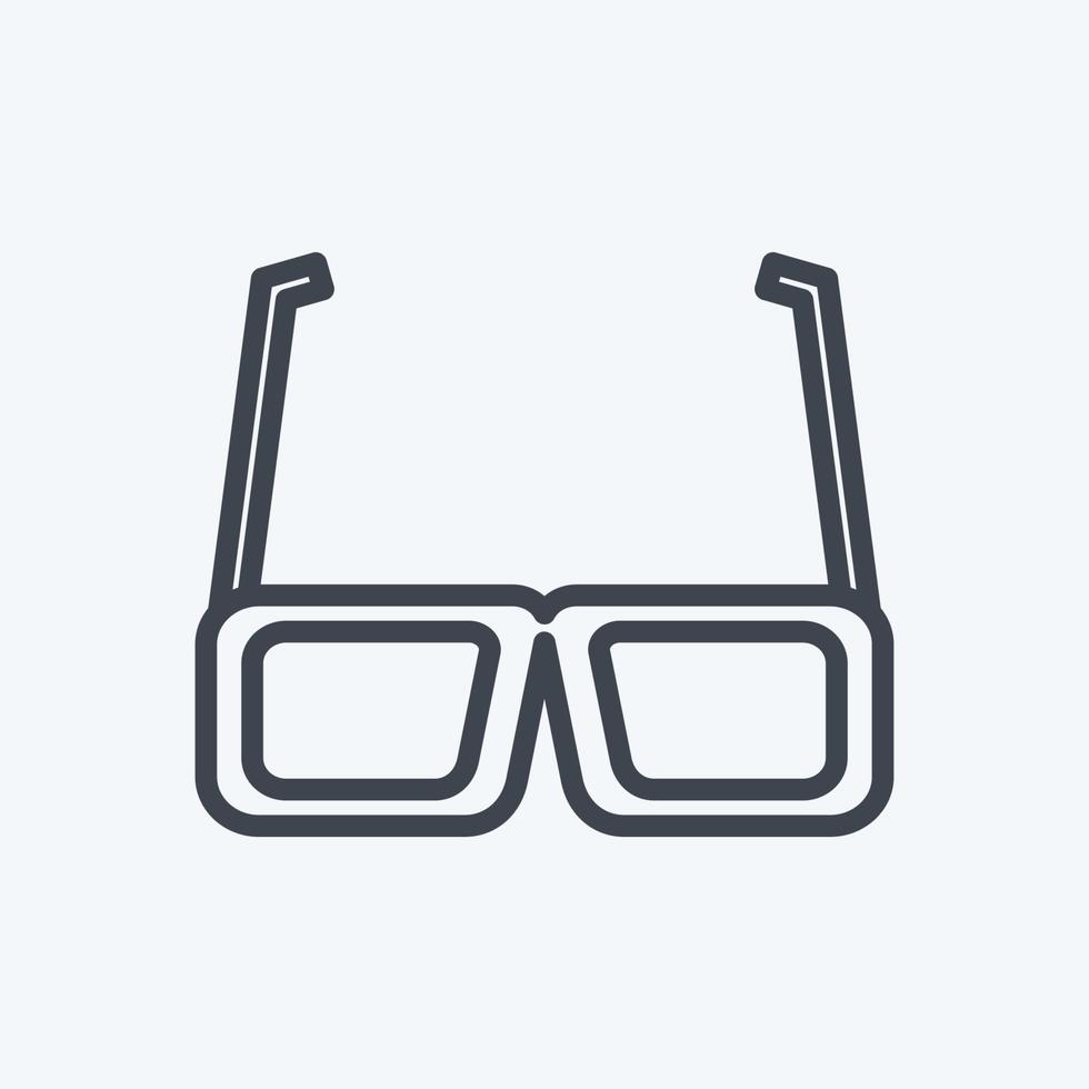 gafas de icono. adecuado para el símbolo del partido. estilo de línea diseño simple editable. vector de plantilla de diseño. ilustración de símbolo simple