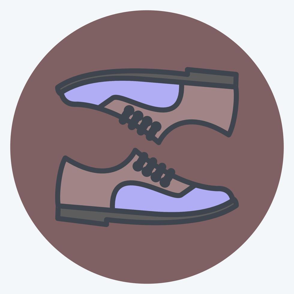 Icon Pair of Shoes. suitable for men accessories symbol. color mate style. simple design editable. design template vector. simple symbol illustration vector