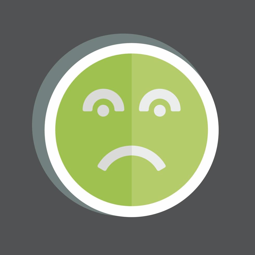 Sticker Emoticon Disappointed. suitable for Emoticon symbol. simple design editable. design template vector. simple symbol illustration vector