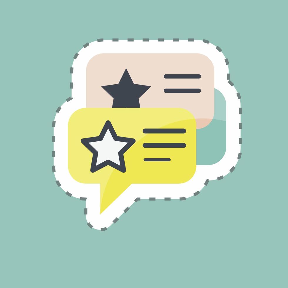 Sticker line cut Testimonials. suitable for Feedback symbol. simple design editable. design template vector. simple symbol illustration vector