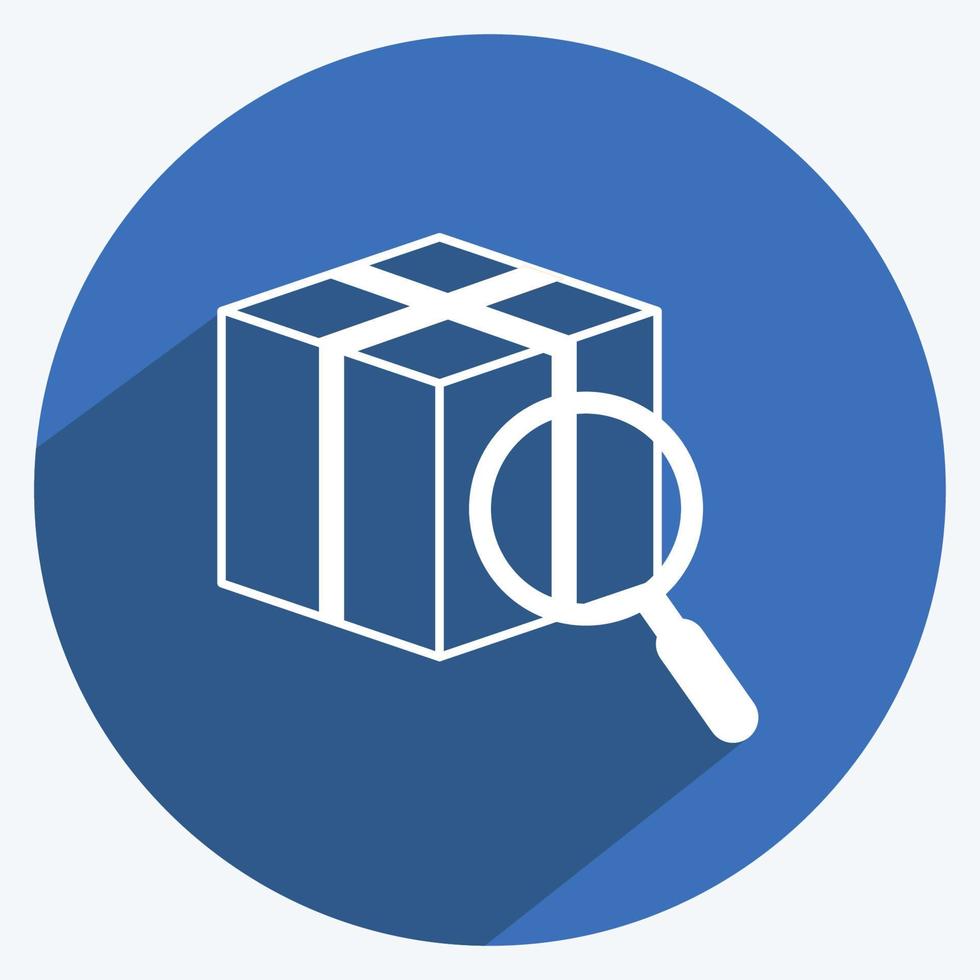 Icon Tracking. suitable for digital web symbol. long shadow style. simple design editable. design template vector. simple symbol illustration vector