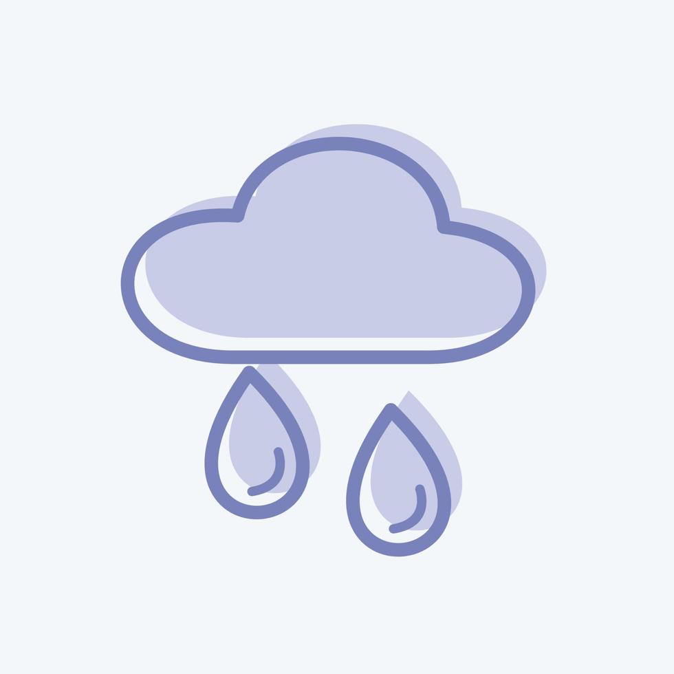 icono lloviendo. adecuado para el símbolo de primavera. estilo de dos tonos. diseño simple editable. vector de plantilla de diseño. ilustración de símbolo simple