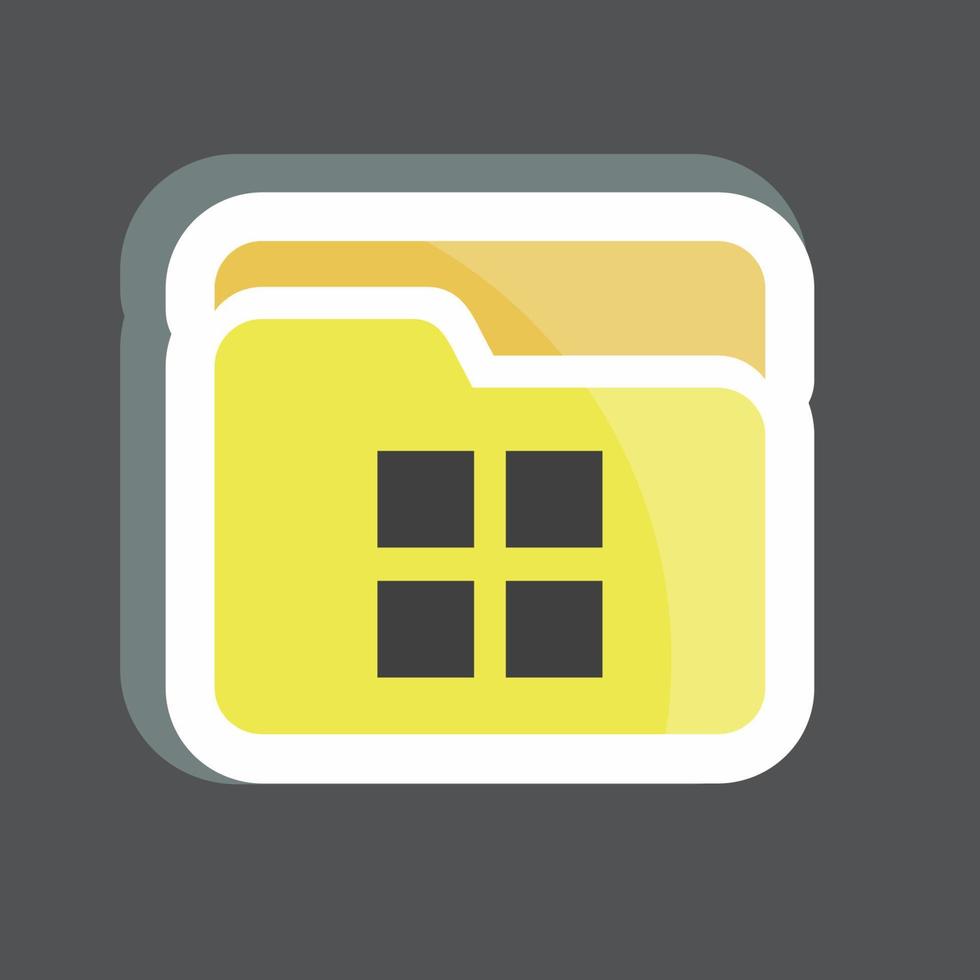 Sticker File Manager. suitable for Mobile Apps symbol. simple design editable. design template vector. simple symbol illustration vector
