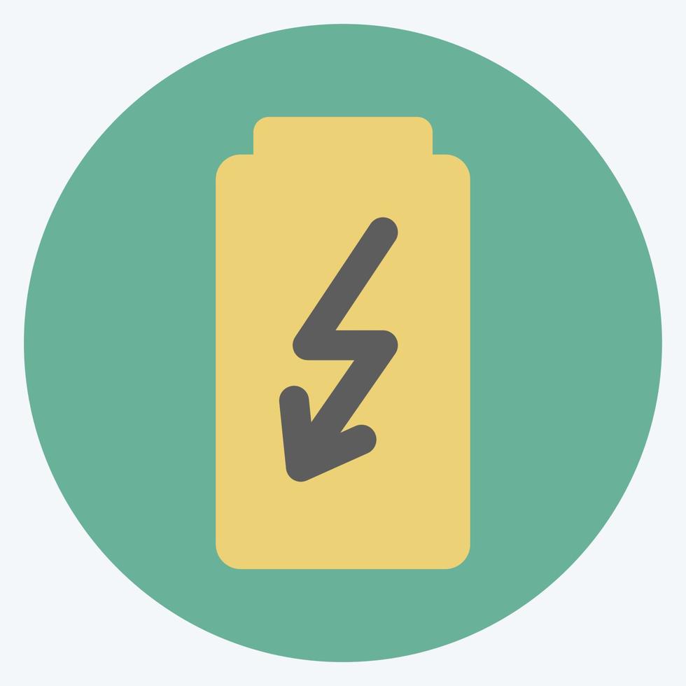 Icon Power saving. suitable for Mobile Apps symbol. color mate style. simple design editable. design template vector. simple symbol illustration vector