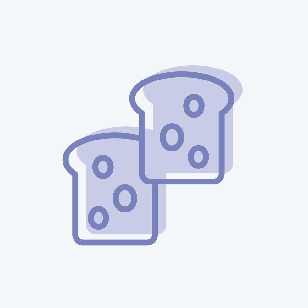 Icon Bread. suitable for Garden symbol. two tone style. simple design editable. design template vector. simple symbol illustration vector